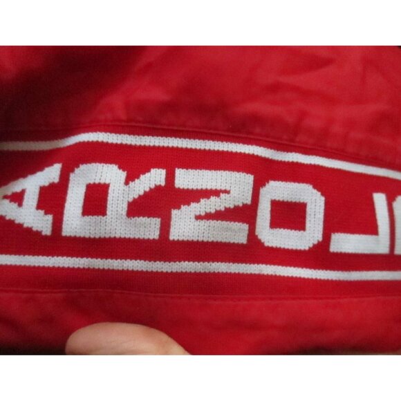 Vintage Men's Large Red Windbreaker Jacket Arnold Nebraska Sleeve Logo 1980's - Picture 4 of 7